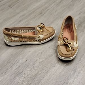 Sperry Angelfish: Tan & Gold Weaving